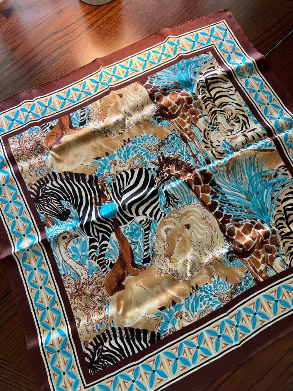 Rare and new in box! Lilly Pulitzer scarf in "Lilly's Zoo" print